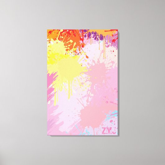ZMJによる抽象的な夕焼けアート キャンバスプリント (正面)