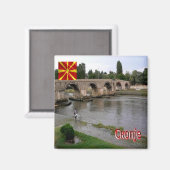 zMK005 SKOPJE，北マケドニア，ヨーロッパ マグネット (正面/裏面)