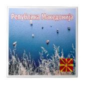 zMK010 Lake OHRID,北マケドニア, タイル (正面)