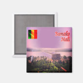 zML003 MALI, Bamako Bridge,アフリカ,冷蔵庫 マグネット (正面/裏面)
