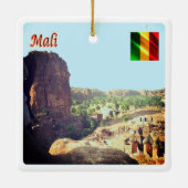 zML005 MALI, Begnimatou，アフリカ， セラミックオーナメント (裏面)