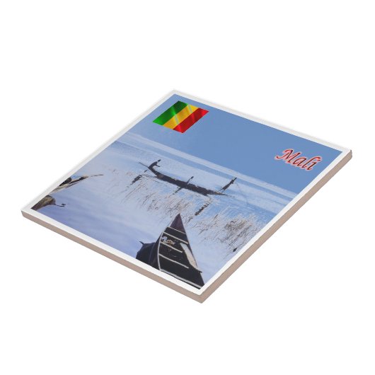 zML009 MALI,セリンゲ湖,アフリカ, タイル (側面)