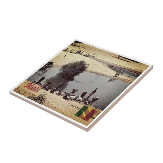 zML010 MALI，パノラマ，アフリカ， タイル (側面)