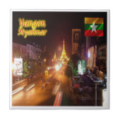 zMM003 YANGON by night,ミャンマー, タイル (正面)