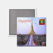 zMM004 NAYPYIDAW，ミャンマー，ミャンマー，アジア，冷蔵庫 マグネット (正面/裏面)