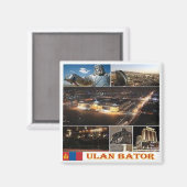 zMN004 ULAN BATOR，モンゴル，アジア，冷蔵庫 マグネット (正面/裏面)