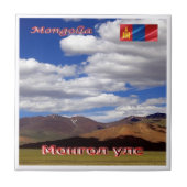 zMN006 MONGOLIA landscape，アジア， タイル (正面)