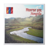 zMN007草原，モンゴル，アジア， タイル (正面)