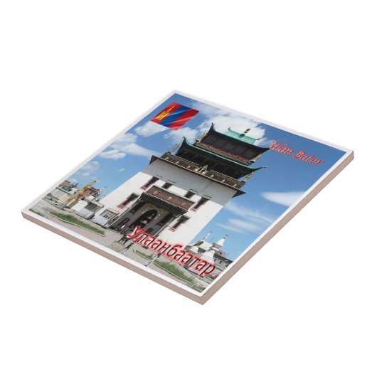 zMN009 GANDAN MONASTERY，モンゴル，アジア， タイル (側面)