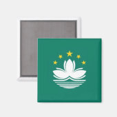 zMO001 Macaense FLAGマカオまたはマカオ、冷蔵庫 マグネット (正面/裏面)