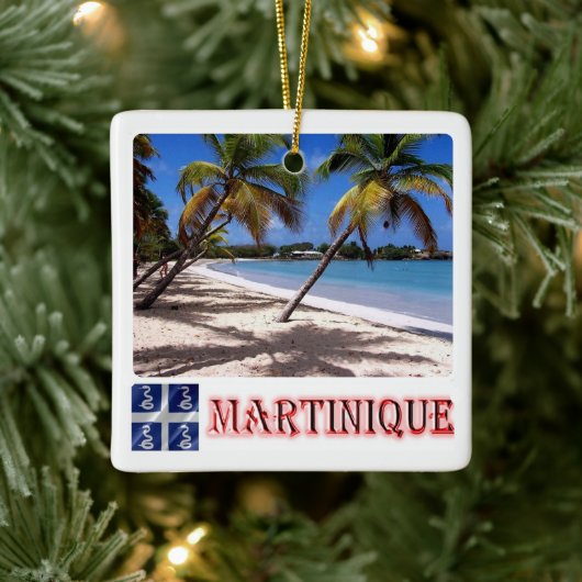 zMQ005 MARTINIQUE, LES SALINESビーチ, セラミックオーナメント (ツリー)