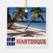 zMQ005 MARTINIQUE, LES SALINESビーチ, セラミックオーナメント (裏面)