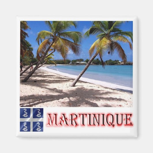 zMQ005 MARTINIQUE, LES SALINESビーチ,冷蔵庫 マグネット (正面)