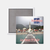 zMQ007 LES ANSES D'ARLET, Martinique,冷蔵庫 マグネット (正面/裏面)