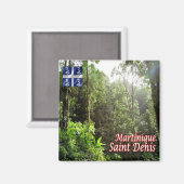 zMQ008 SAINT DENIS，熱帯雨林，マルティニケ，冷蔵庫 マグネット (正面/裏面)
