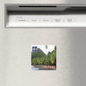 zMQ009 MARTINIQUE, Anse Ceron，ブラックサンドビーチ, マグネット (インサイチュ (食洗機))