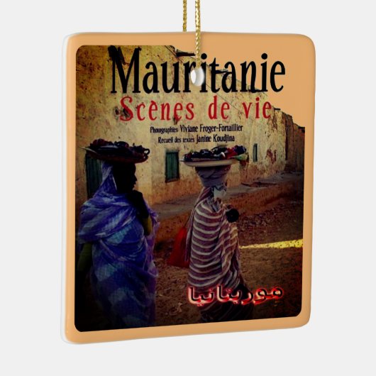 zMR004モーリタニア、アフリカ、 セラミックオーナメント (右)