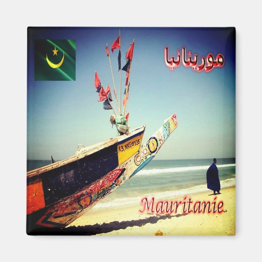 zMR005 MAURITANIA,アフリカ,冷蔵庫 マグネット (正面)