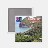 zMS005 MONTSERRAT, Little Bay，アメリカ，冷蔵庫 マグネット (正面/裏面)