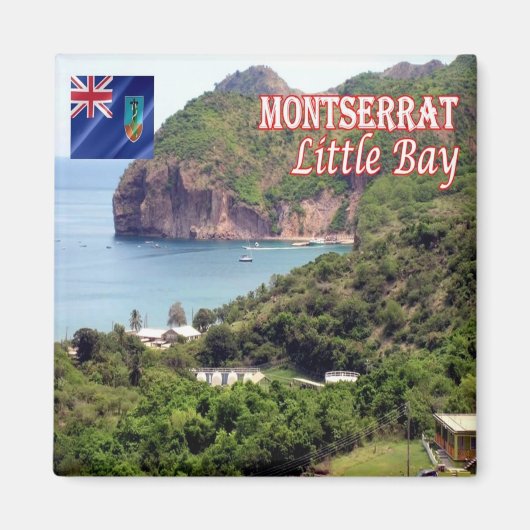 zMS005 MONTSERRAT, Little Bay，アメリカ，冷蔵庫 マグネット (正面)