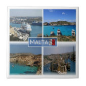 zMT005青いラグーン,マルタ, タイル (正面)