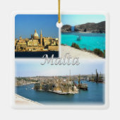 zMT006 VALLETTA、マルタ、ヨーロッパ、 セラミックオーナメント (裏面)