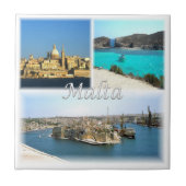 zMT006 VALLETTA、マルタ、ヨーロッパ、 タイル (正面)