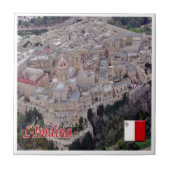 zMT009 MDINA SkyLine，マルタ， タイル (正面)