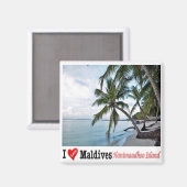 zMV008 HANIMAADHOO, HAA DHAALU ATOLL，モルディブ， マグネット (正面/裏面)