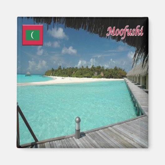 zMV011 MOOFUSHI,モルディブ,アジア,冷蔵庫 マグネット (正面)