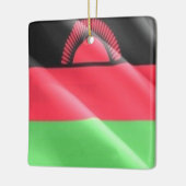 zMW002 MALAWI、なびく国旗、アフリカ, セラミックオーナメント (左)