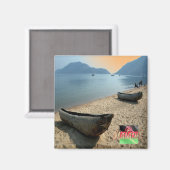 zMW005 MALAWI、マラウイ湖、アフリカ、冷蔵庫 マグネット (正面/裏面)