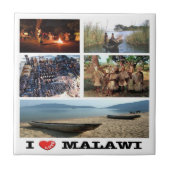 zMW009 MALAWI I Love,モザイク,アフリカ, タイル (正面)