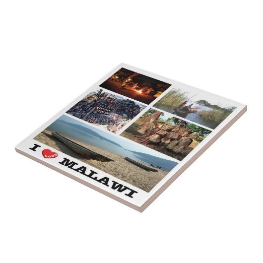zMW009 MALAWI I Love,モザイク,アフリカ, タイル (側面)