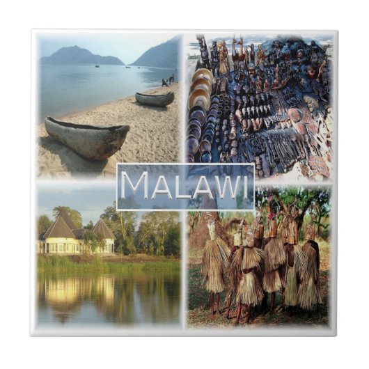 zMW010 MALAWI,モザイク,アフリカ, タイル (正面)