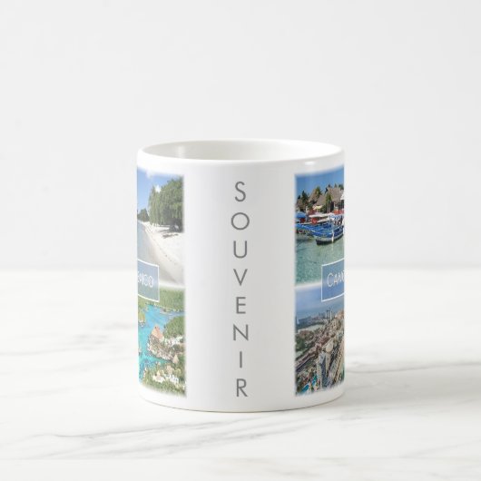 zMX003 CANCUN,モザイク,メキシコ,アメリカ, コーヒーマグカップ (中央)