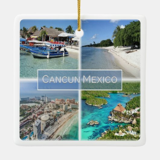 zMX003 CANCUN,モザイク,メキシコ,アメリカ, セラミックオーナメント (裏面)