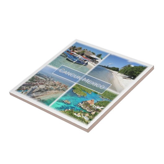 zMX003 CANCUN，モザイク，メキシコ，アメリカ， タイル (側面)