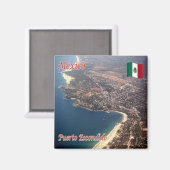 zMX012プエルトエスコンディード，メキシコ，オアハカ，冷蔵庫 マグネット (正面/裏面)