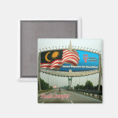 zMY004 welcome KUALA LUMPUR,マレーシア,冷蔵庫 マグネット (正面/裏面)