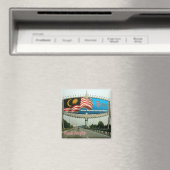 zMY004 welcome KUALA LUMPUR,マレーシア,冷蔵庫 マグネット (インサイチュ (食洗機))