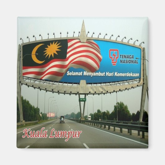 zMY004 welcome KUALA LUMPUR,マレーシア,冷蔵庫 マグネット (正面)