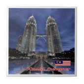 zMY005 PETRONAS TWIN TOWERS(クアラルンプール) タイル (正面)