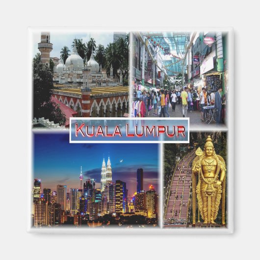 zMY014ペタリン通りクアラルンプールジャメクモスク， マグネット (正面)