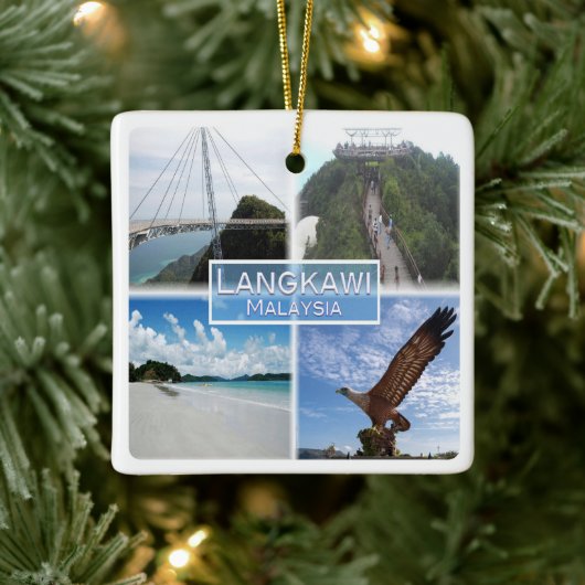 zMY015 Kedahビーチ、LANGKAWI、マレーシア、冷蔵庫等 セラミックオーナメント (ツリー)