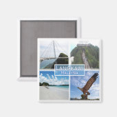 zMY015 Kedahビーチ、LANGKAWI、マレーシア、冷蔵庫等 マグネット (正面/裏面)