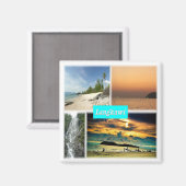 zMY016 LANGKAWI，マレーシア，アジア，冷蔵庫 マグネット (正面/裏面)