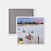 zMZ007 MAPUTO，モザンビーク，アフリカ，冷蔵庫 マグネット (正面/裏面)