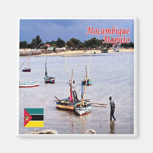 zMZ007 MAPUTO，モザンビーク，アフリカ，冷蔵庫 マグネット (正面)