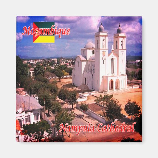 zMZ010 MOZAMBIQUE,ナムプラ大聖堂,冷蔵庫 マグネット (正面)